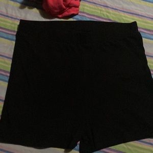 Ribbed biker shorts